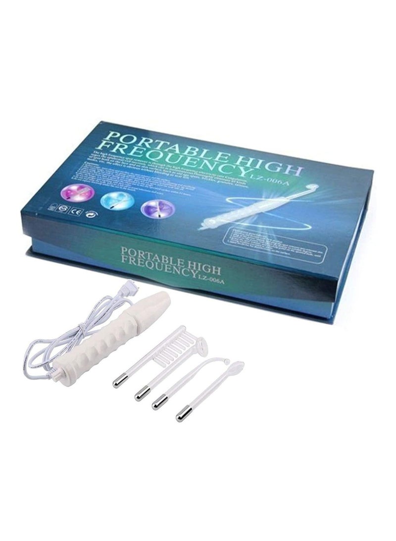 Generic Portable High Frequency Machine Facial Wand Acne for Skin Tightening Acne Spot Wrinkles Reducing Puffy Eyes Dark Circles Dispel Freckle 4 in 1 Handheld High Frequency Machine for Face & Hair - Image 1