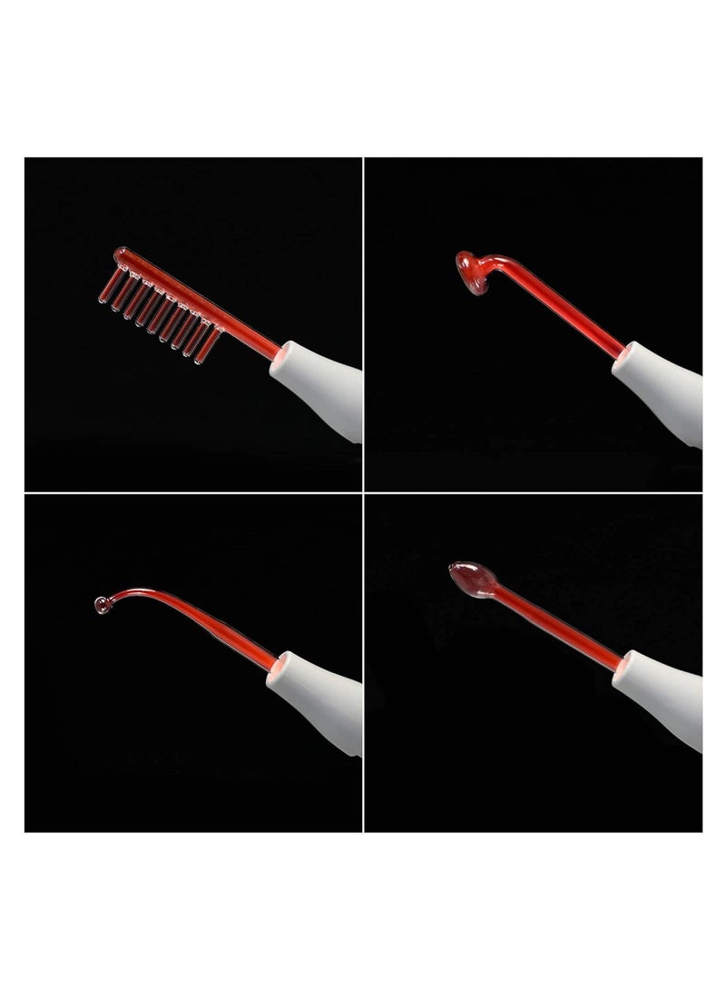 Generic Portable High Frequency Machine Facial Wand Acne for Skin Tightening Acne Spot Wrinkles Reducing Puffy Eyes Dark Circles Dispel Freckle 4 in 1 Handheld High Frequency Machine for Face & Hair - Image 4