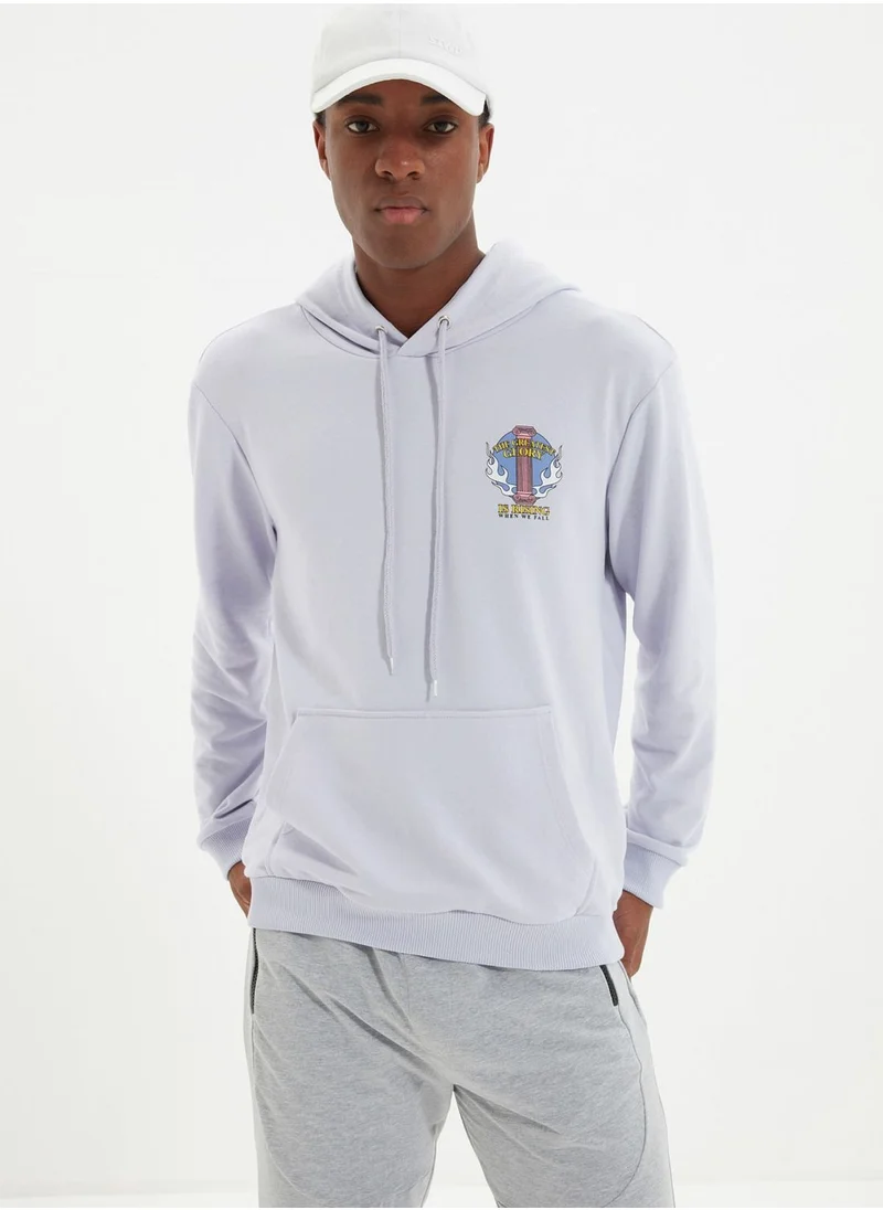 trendyol Back Print Hoodie