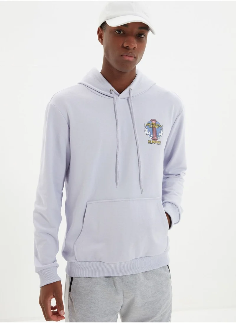 trendyol Back Print Hoodie