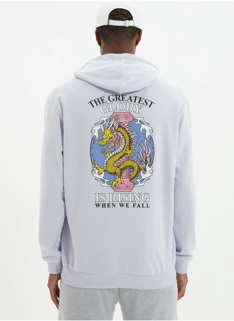 trendyol Back Print Hoodie