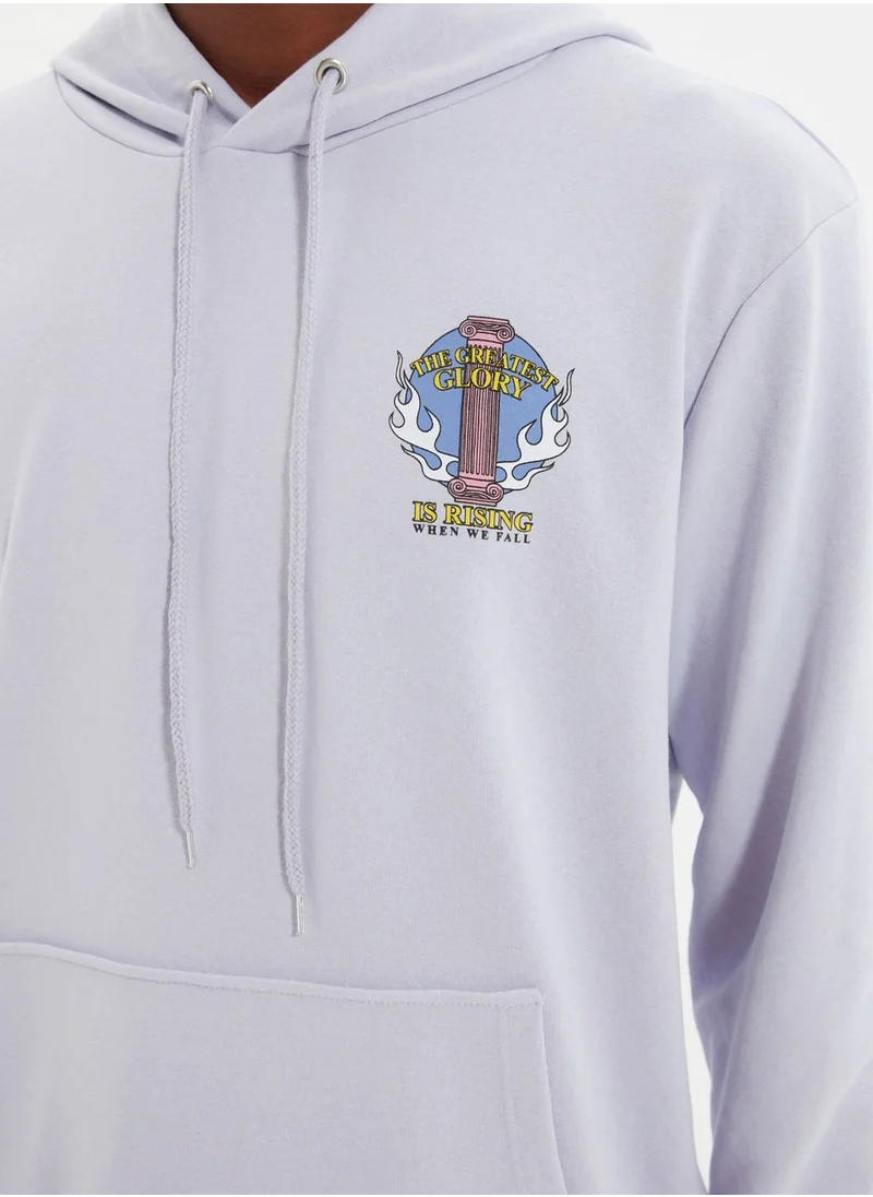 trendyol Back Print Hoodie