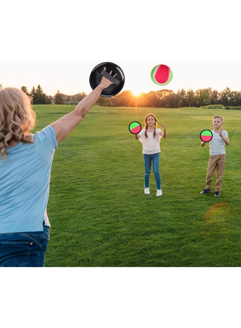 Catchball Sticky Toss and Catch Ball Game Set for Backyard, Outdoor, and Garden for Kids and Adults, (2 Bats and a Ball) (Multicolor)  - Image 2
