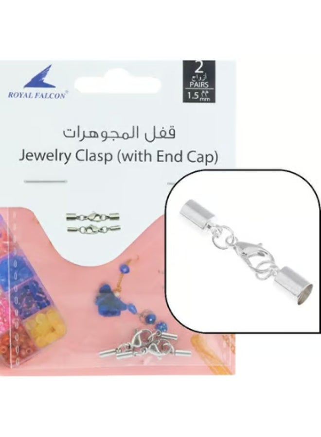Royal Falcon Jewelry Locks Lobster with End Caps1.5 mm Diameter Natural.03 kg ( .07 lb ) - Image 1