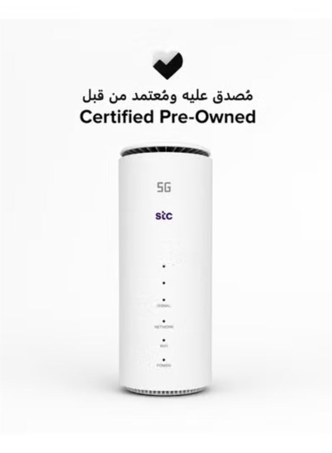 STC Certified Pre-Owned  5G CPE Router / Wi-Fi 6 / Up to 3600 Mbps / 2 Gigabit LAN Ports + 1 Phone Port / Supports All Networks / MC801A1 / White white - Image 1