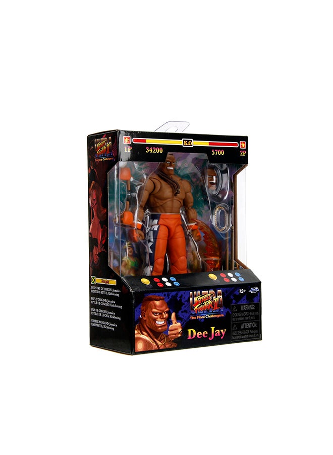 Jada DEEJAY STREET FIGHTER 6 inch deluxe articulated collector figure with interchangeable hands and head, accessories and 20 articulated points - Image 3