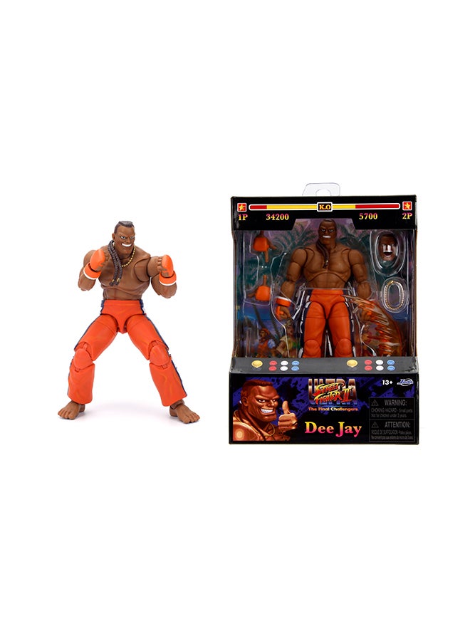 Jada DEEJAY STREET FIGHTER 6 inch deluxe articulated collector figure with interchangeable hands and head, accessories and 20 articulated points - Image 4