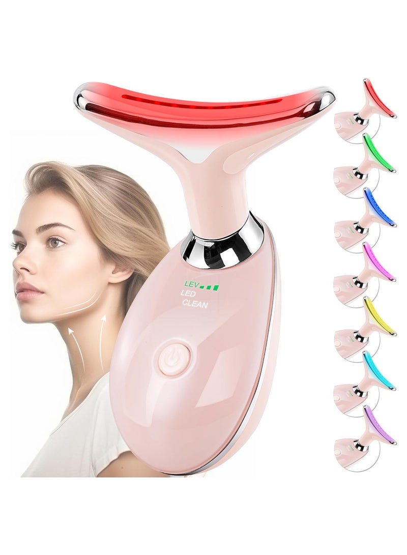 Loquat 7 Colors Electric Massager, Facial Red Light Therapy, Portable High Frequency Heat Massage Slimming, 45°C Beauty and Skin Care Tool, EMS Massage Slimming for Women - Image 1