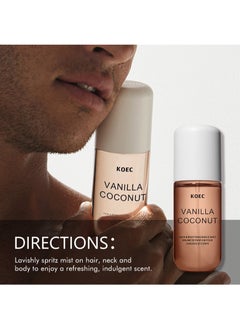 KOEC Vanilla Perfume,Vanilla Body Spray,Body Skin Spray, Coconut Spray,Concentrated Spray,Body Spray,Hair and Body Spray for Women,Non-Irritating Vanilla Skin Care Perfume,Long Lasting Travel Size Fragrance Spray,Vanilla Essential Oil  - Image 4