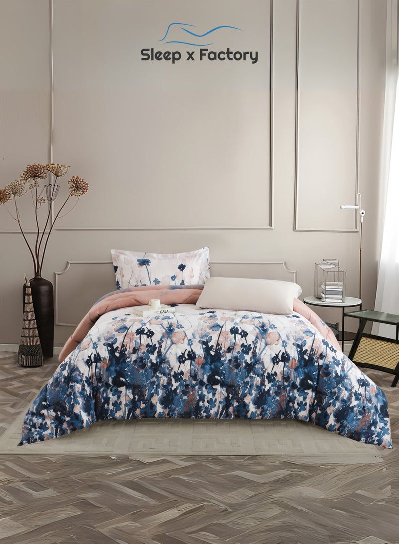 سليب × فاكتوري طقم لحاف رست دوز 4 قطع – قماش وحشوة بوليستر ناعمة – مقاس 240×180 سم – عدة تصاميم - Image 1