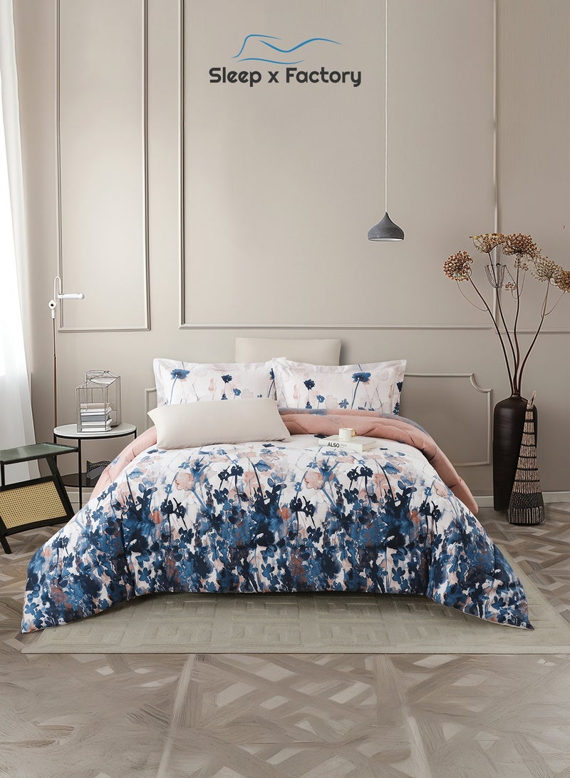 سليب × فاكتوري طقم لحاف رست دوز 4 قطع – قماش وحشوة بوليستر ناعمة – مقاس 240×180 سم – عدة تصاميم - Image 3