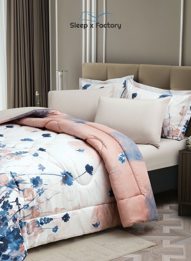 سليب × فاكتوري طقم لحاف رست دوز 4 قطع – قماش وحشوة بوليستر ناعمة – مقاس 240×180 سم – عدة تصاميم - Image 4