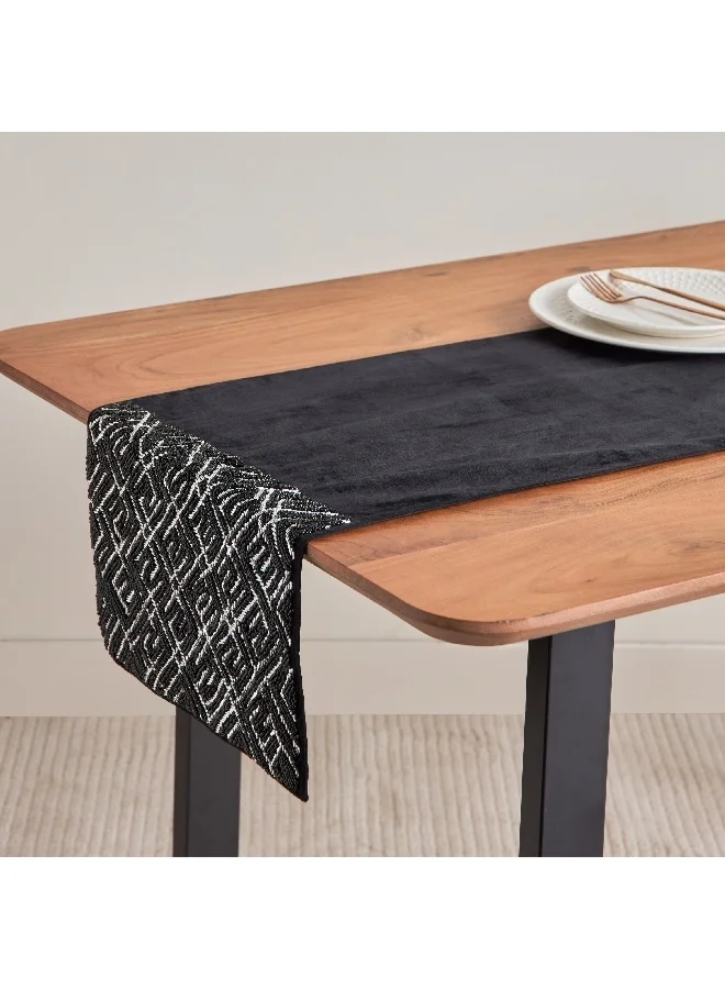 Home Box Glitz Beaded Table Runner 33 x 120 cm