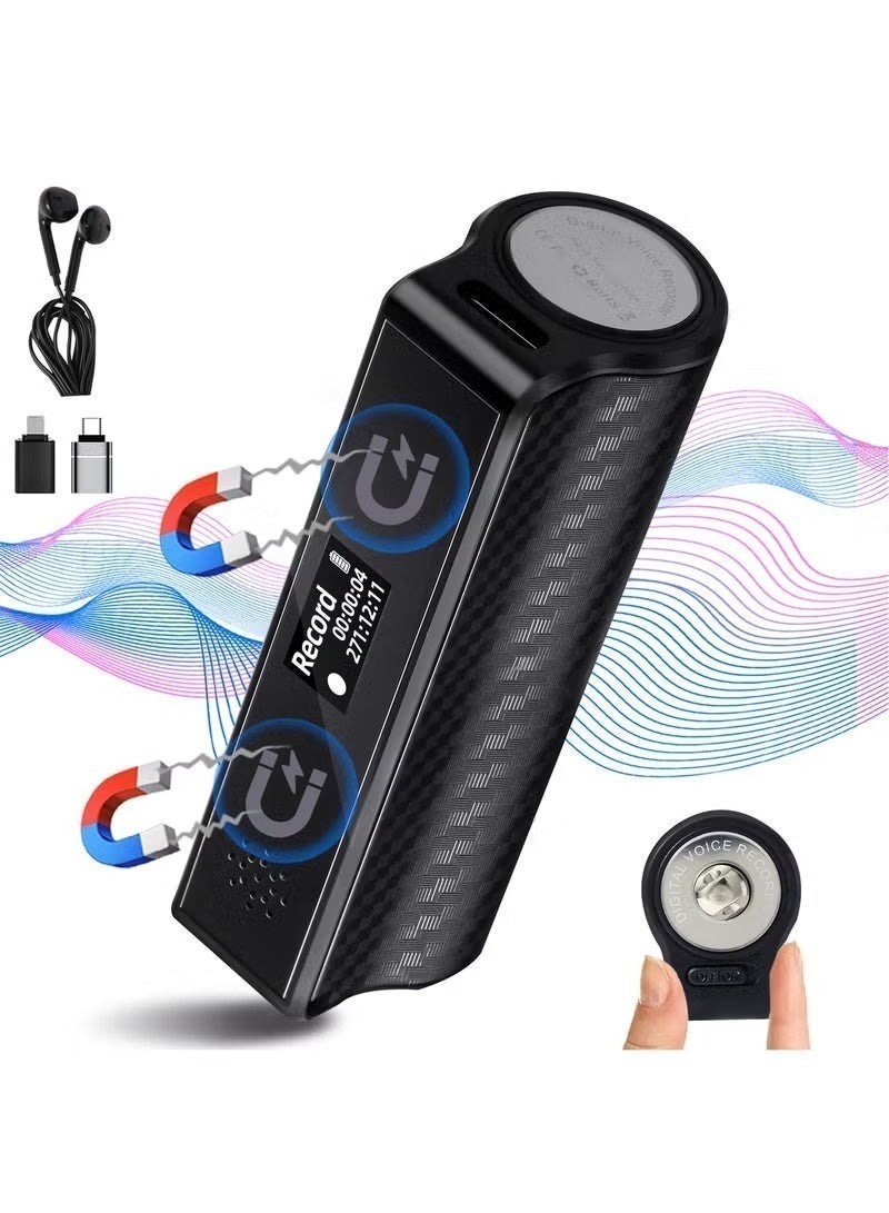 LAESO 64GB LED Power Display Magnetic Voice Recorder, Continuous Recording Device,Voice Activated Recorder with AI Noise Reduction,Audio Recorder for Meetings/Lectures/Interviews - Image 1