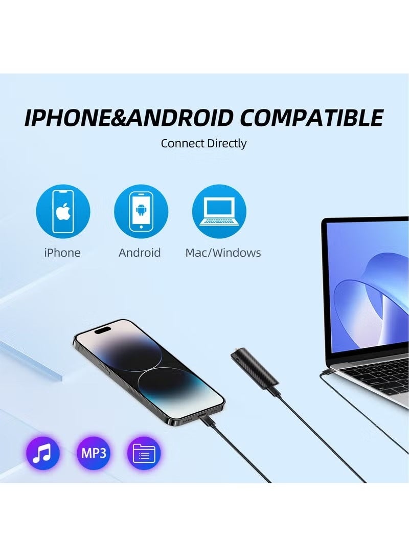 LAESO 64GB LED Power Display Magnetic Voice Recorder, Continuous Recording Device,Voice Activated Recorder with AI Noise Reduction,Audio Recorder for Meetings/Lectures/Interviews - Image 3