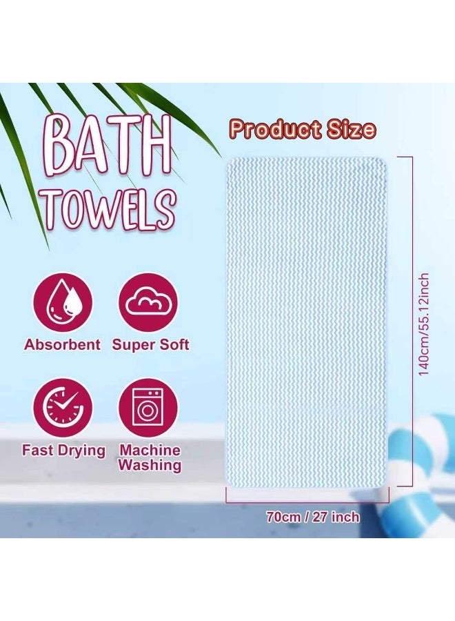 Cotton Water Ripple Bath Towel, Extra Large Absorbent Soft, Brown (140x70cm) - Image 3