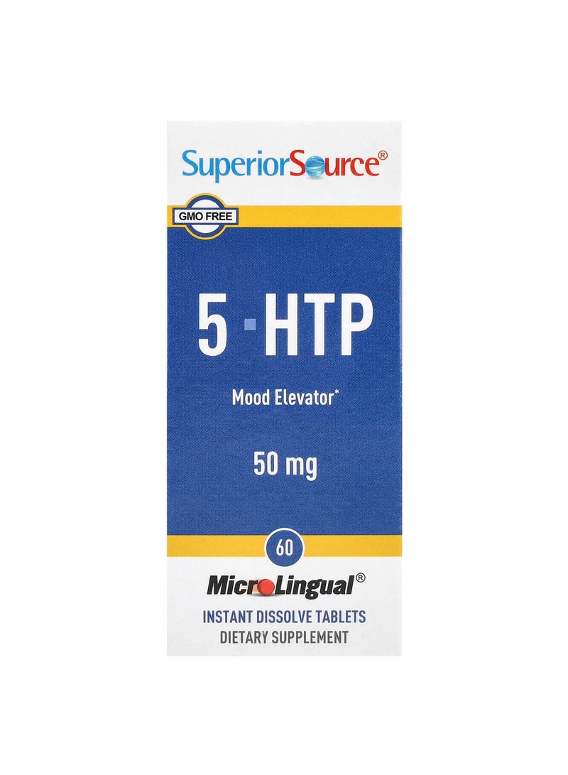 5-HTP, 50 mg, 60 MicroLingual® Instant Dissolve Tablets