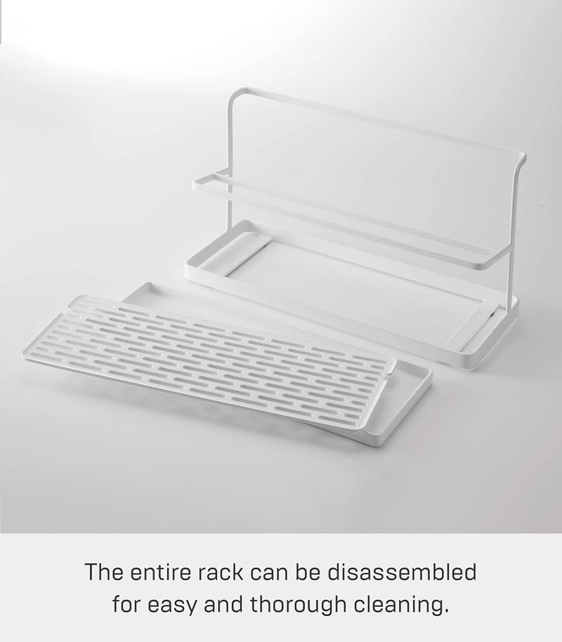 Yamazaki Home Countertop Two Tier Bottle Drying Rack, Wide Jug Storage Stand with Drainage Tray for Kitchen Counter for Glass Metal Or Plastic Bottles, Steel, No Assembly Req. - Image 4