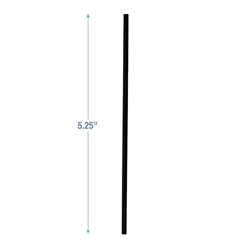 Boardwalk BWKSTRU525B10 525 in Single Tube Polypropylene StirStraws  Black 1000Pack 10 PacksCarton - Image 2
