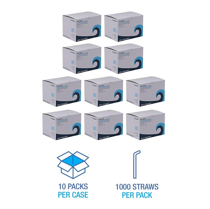 Boardwalk BWKSTRU525B10 525 in Single Tube Polypropylene StirStraws  Black 1000Pack 10 PacksCarton - Image 3