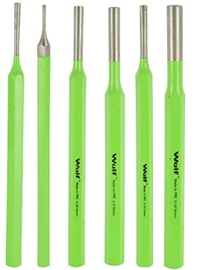 WULF 6 Pcs Professional Pin Punch Chisel Set (150mm) | Hardened Chrome Vanadium Steel Punch Tool Kit | Ideal for Removing Pins, Dowels, Rivets & Fasteners | Precision Hand Tools (Pack of 6) - Image 3