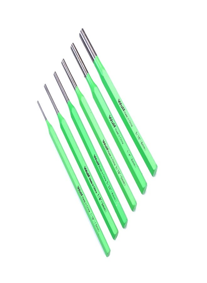 WULF 6 Pcs Professional Pin Punch Chisel Set (150mm) | Hardened Chrome Vanadium Steel Punch Tool Kit | Ideal for Removing Pins, Dowels, Rivets & Fasteners | Precision Hand Tools (Pack of 6) - Image 5