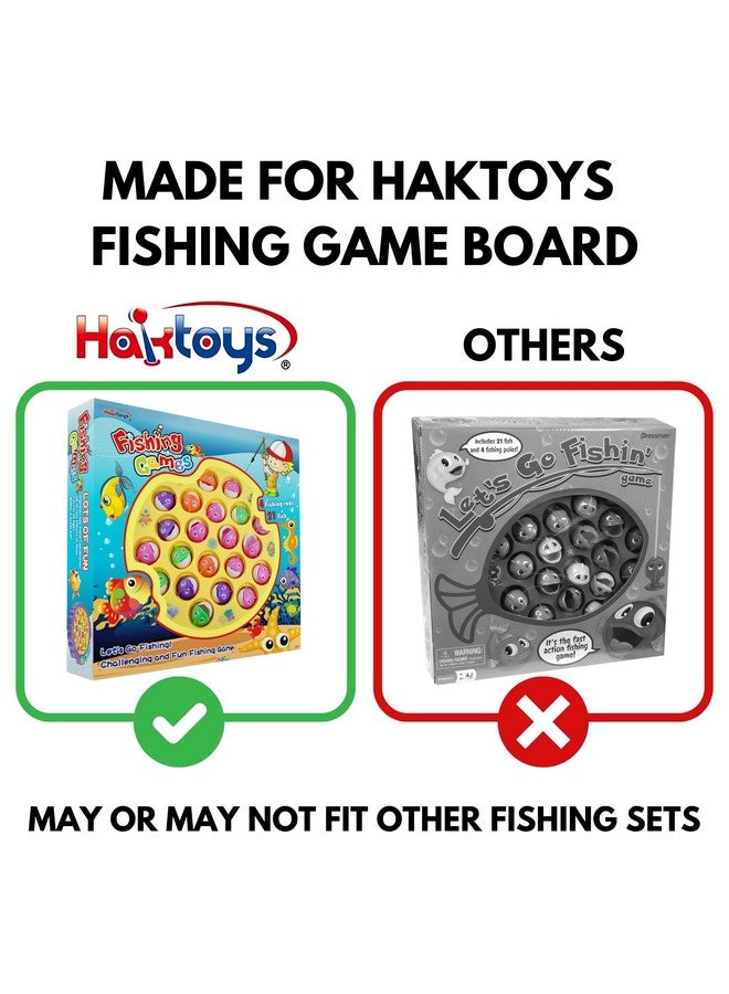 Haktoys Haktoys Replacement Kit for Fishing Game Board, Non-Magnetic Extra Parts Set - Pack of 21 Fish - Image 2