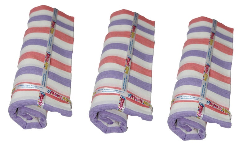 EthnicAlive Bhagalpuri Striped Chadar for Summer| Soft Dull Cotton Chadar for Sleeping | Odhne Wali Chaddar | Dohar for Summer - Image 1