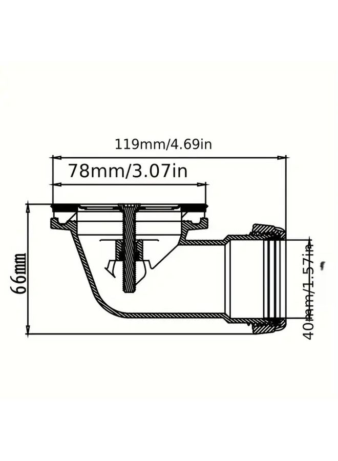 Shower Floor Drain Fast Draining 78mm Base Compatible 40mm Pipe Model QF037C001 - Image 4