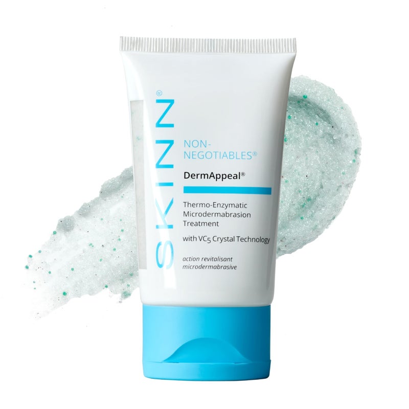 SKINN DermAppealÂ® Microdermabrasion Treatment for Smoother, Brighter, and Clearer Skin, 2oz - Exfoliating Facial Scrub Removes Dead Skin and Smooths Wrinkles and Fine Lines for Flawless, Glowing Skin - Image 1