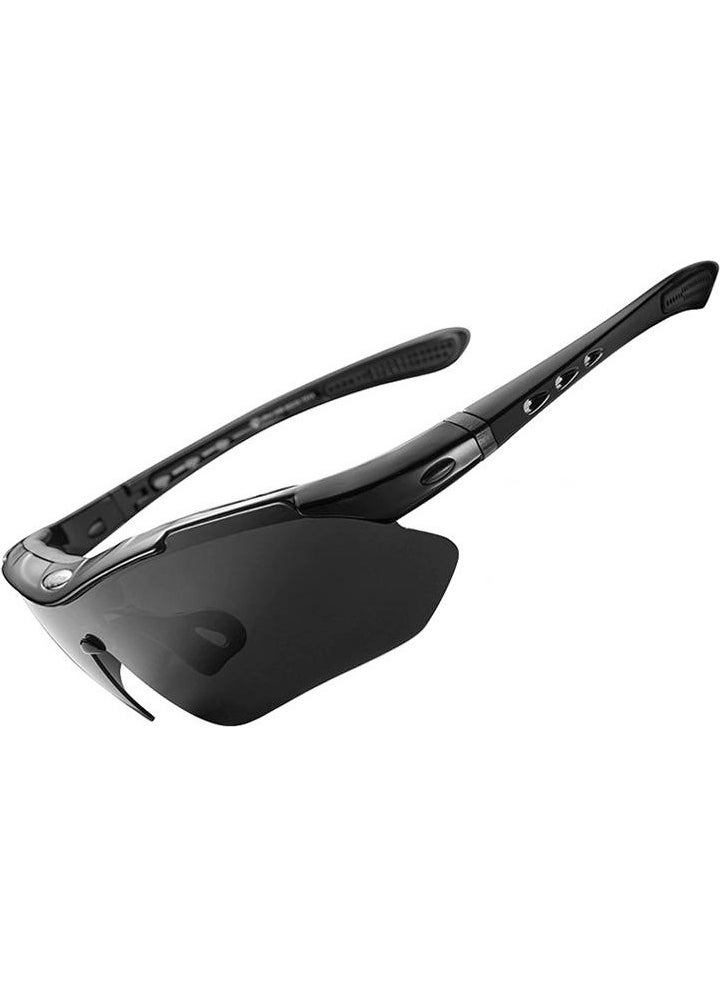 Schulzz Rockbros Polarized 100% UV Protection Black 5 Lens Bicycle Sports Mountain Ski Goggles  - Image 4