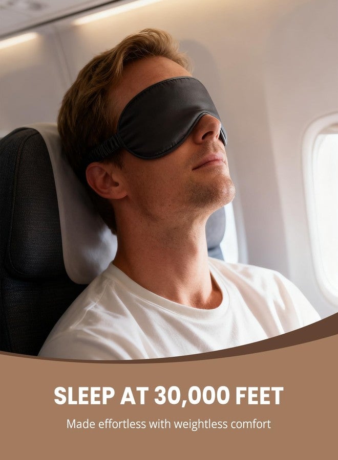 Gizmolet Sleep Mask Blindfold with Adjustable Strap, Super-Smooth Soft Natural Eye Cover Eyeshade for Sleep Travel Nap, Black - Image 4