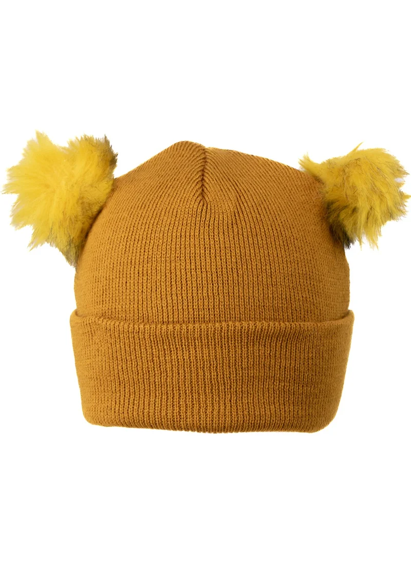 Oppland Girls Winter Thick Beanie Double Pompom Model Cotton Folded Warm Flexible Comfortable