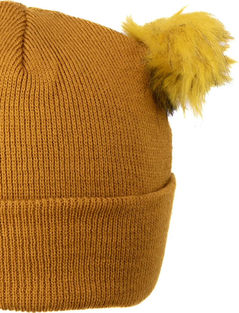 Oppland Girls Winter Thick Beanie Double Pompom Model Cotton Folded Warm Flexible Comfortable