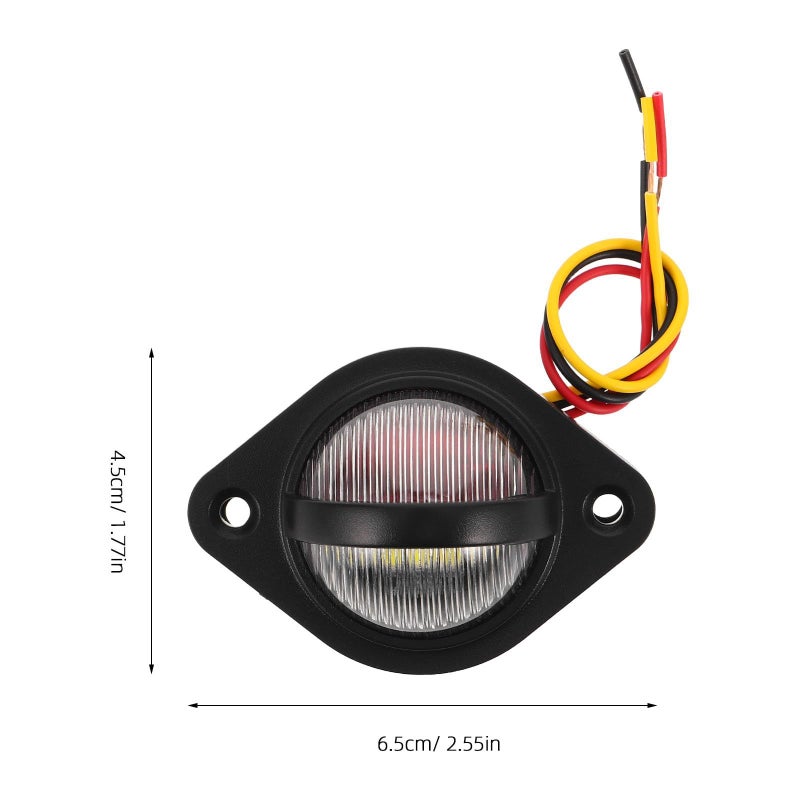 Black LED License Plate Light 2pcs Waterproof Rear Lamp For Truck Trailer Vehicle - Image 3