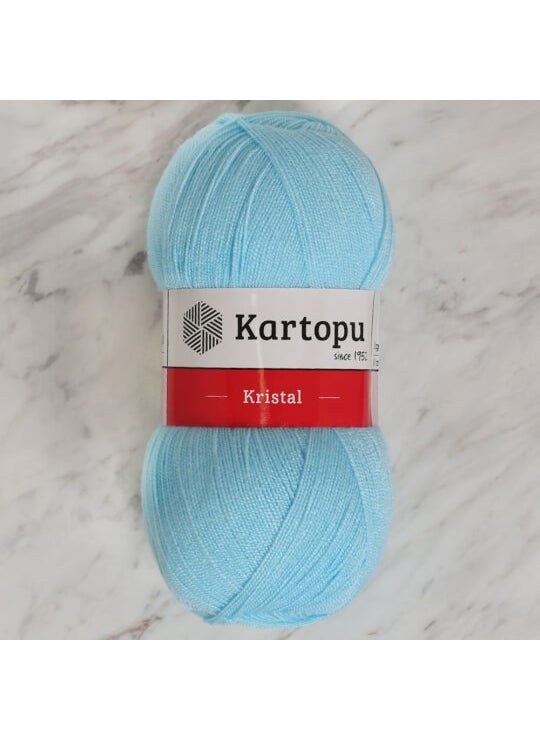 Kartopu - Kristal K1552 5 Pieces Fiber Yarn Hand Knitting Yarn Baby Blue - Image 1