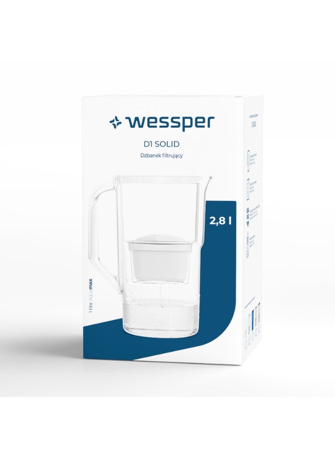 Wessper Blue AquaMax Basic Water Filter Jug 2.8 L – Blue - Image 1