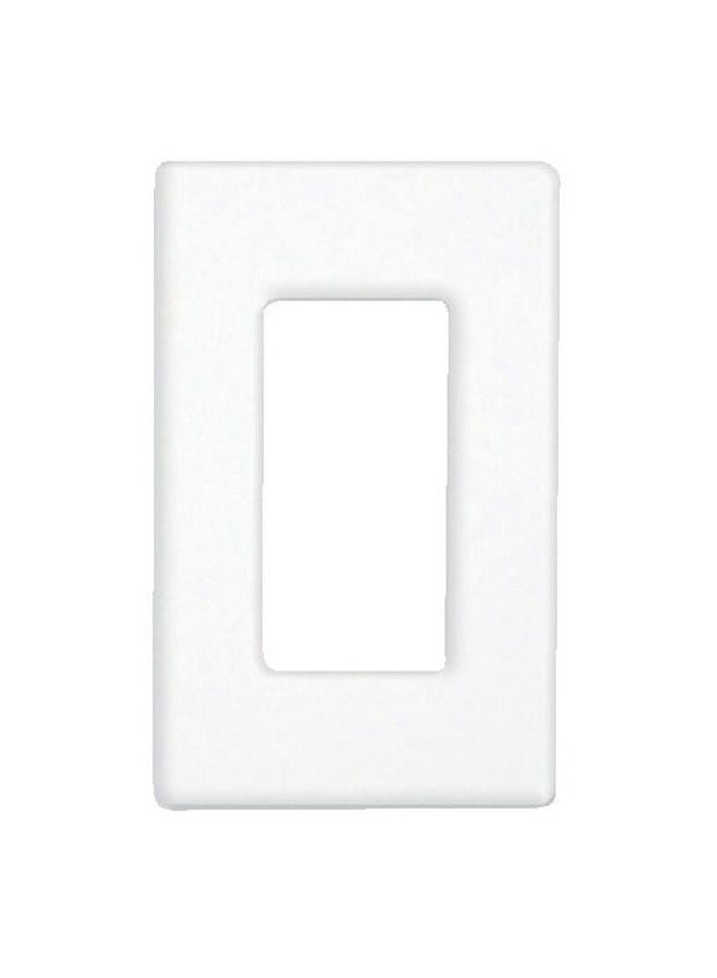 LUTRON Claro Light Switch Cover Plate, 1 Gang Wallplate, for Decorator Light Switches, Rocker Light Switch Cover, Outlet Cover, Screwless Switch Plate Cover, Gloss, CW-1-WH, White - Image 3