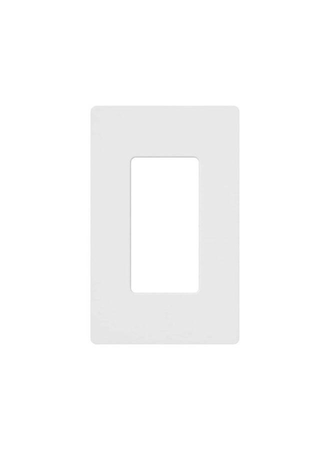 LUTRON Claro Light Switch Cover Plate, 1 Gang Wallplate, for Decorator Light Switches, Rocker Light Switch Cover, Outlet Cover, Screwless Switch Plate Cover, Gloss, CW-1-WH, White - Image 5