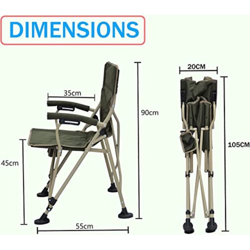 Best Camping Chair Beach Chair Garden Chair Sun Lounger Folding Chair Comfortable Carry Bag Included Indoor Outdoor Use Travel, Office, Lawn, Trips - Image 3
