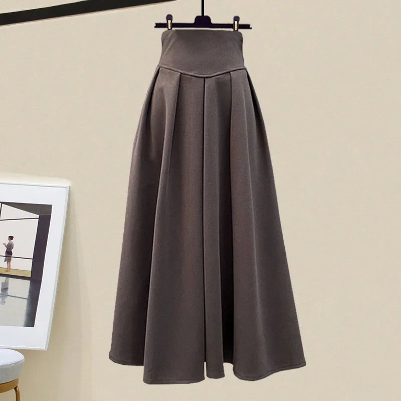 Spring suit Womens 2025 New Style Fragrant Style Coat Womens Elegant Slimming Skirt Korean Two-piece Set Brown skirt single piece