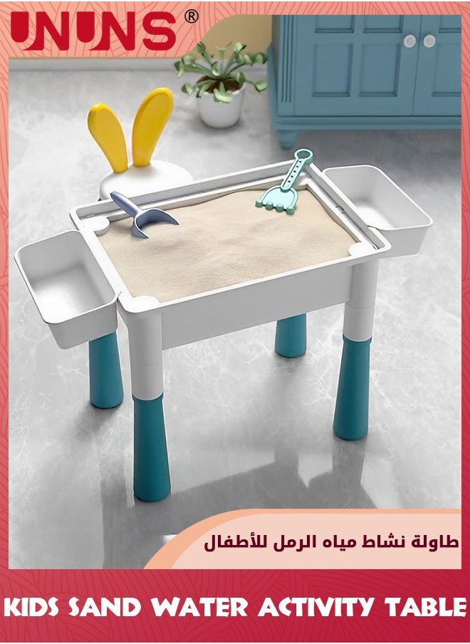 UNUNS - Small Activity Table For Toddlers 1-3,Kids Multi-Functional Table And Chair,Playing Building Blocks,Marble Run Toy,Sand&Water,Color Dough,Drawing&Learning,Boy Girl Study Activity Table - Image 1