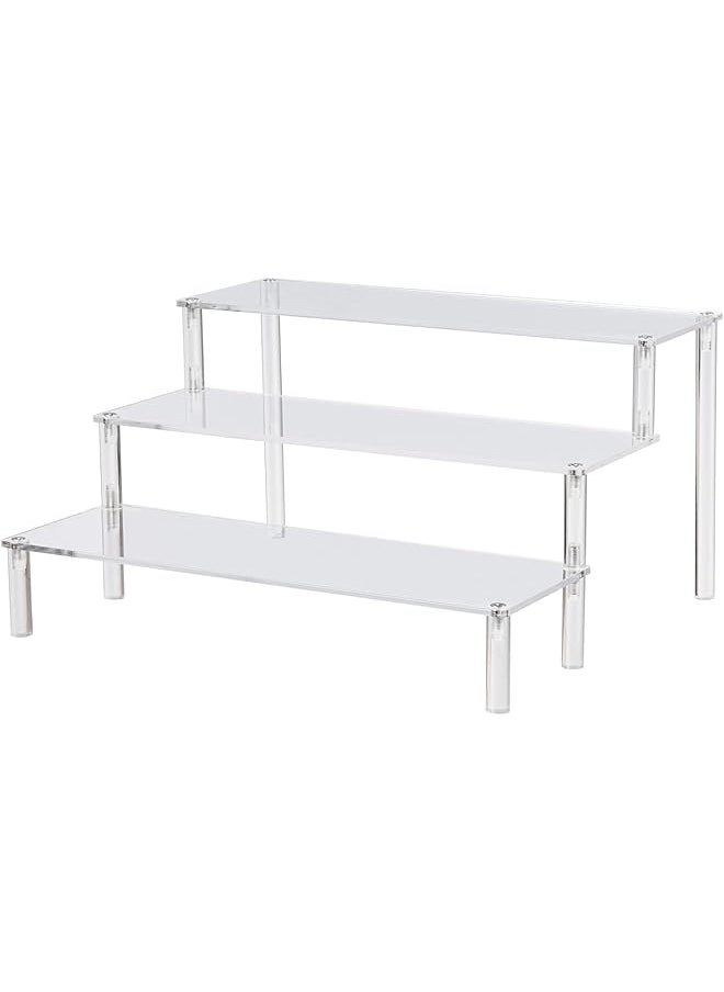 BPA Clear Acrylic Display Stand Perfume Display Stand 3 Tier Desserts Holder For Organizer And Decoration  - Image 1