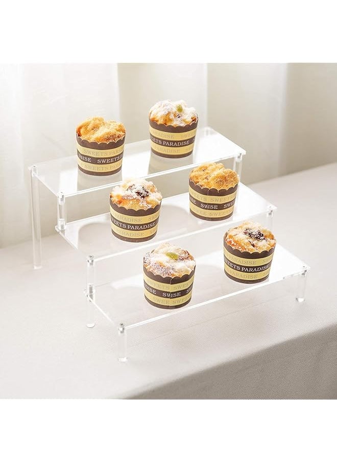 BPA Clear Acrylic Display Stand Perfume Display Stand 3 Tier Desserts Holder For Organizer And Decoration  - Image 5