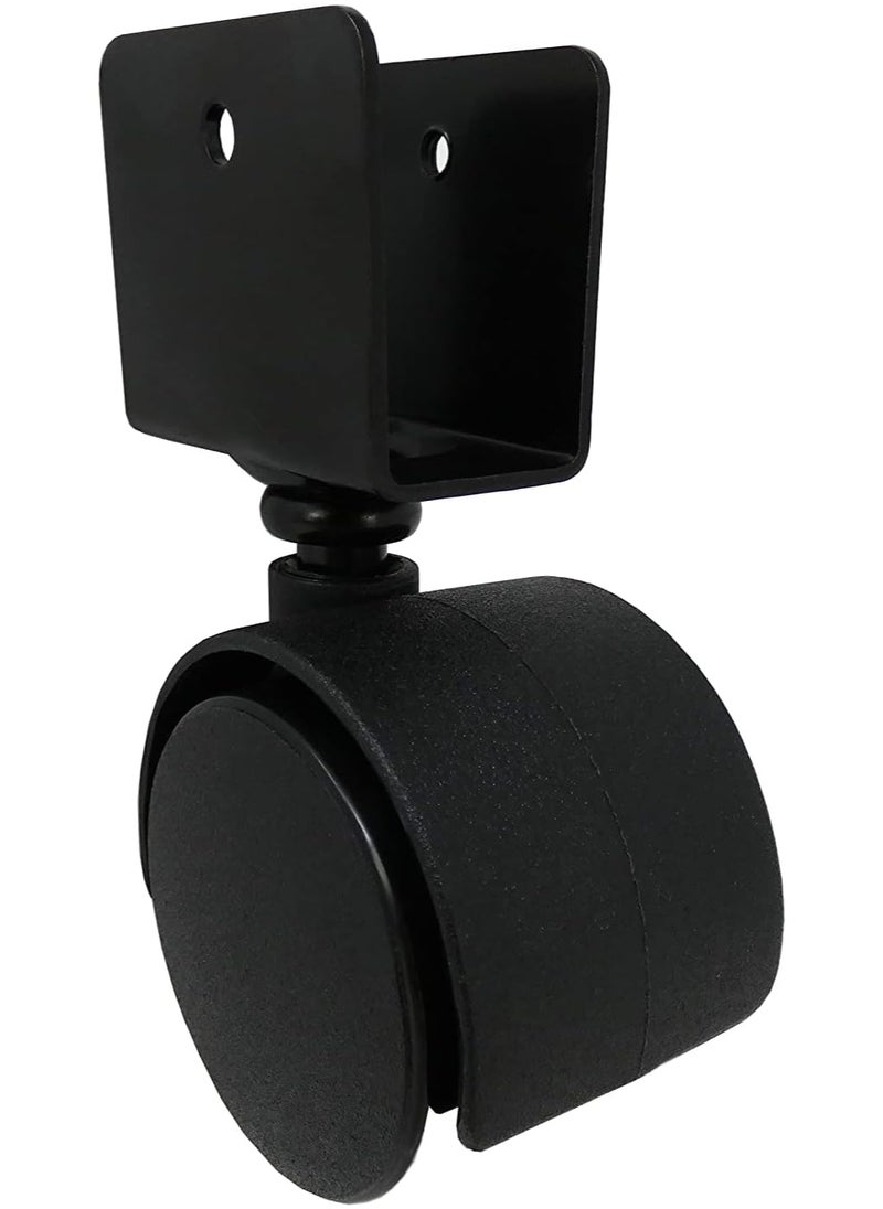 Shepherd Hardware Shepherd Hardware 9420 1-5/8-Inch Office Chair Caster, Twin Wheel, 11/16-Inch U-Bracket, 40-lb Load Capacity, 2-Pack , Black  - Image 1