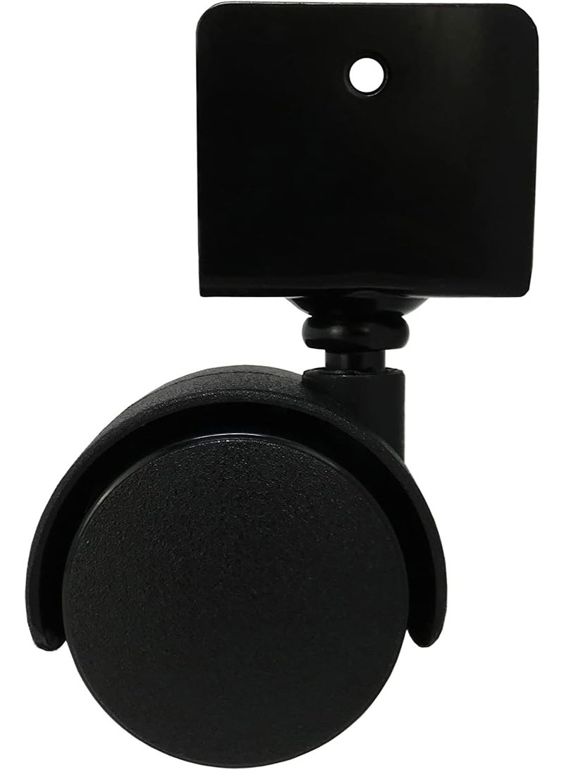 Shepherd Hardware 9420 1-5/8-Inch Office Chair Caster, Twin Wheel, 11/16-Inch U-Bracket, 40-lb Load Capacity, 2-Pack , Black - Image 2