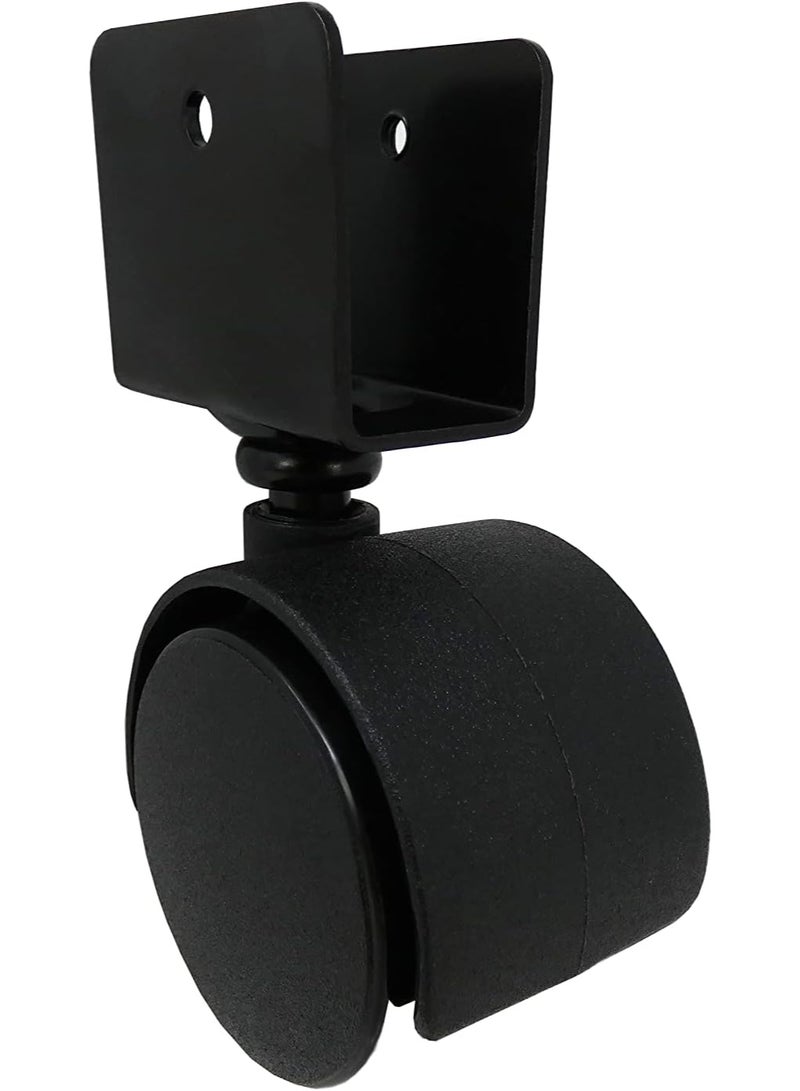 Shepherd Hardware 9420 1-5/8-Inch Office Chair Caster, Twin Wheel, 11/16-Inch U-Bracket, 40-lb Load Capacity, 2-Pack , Black - Image 1