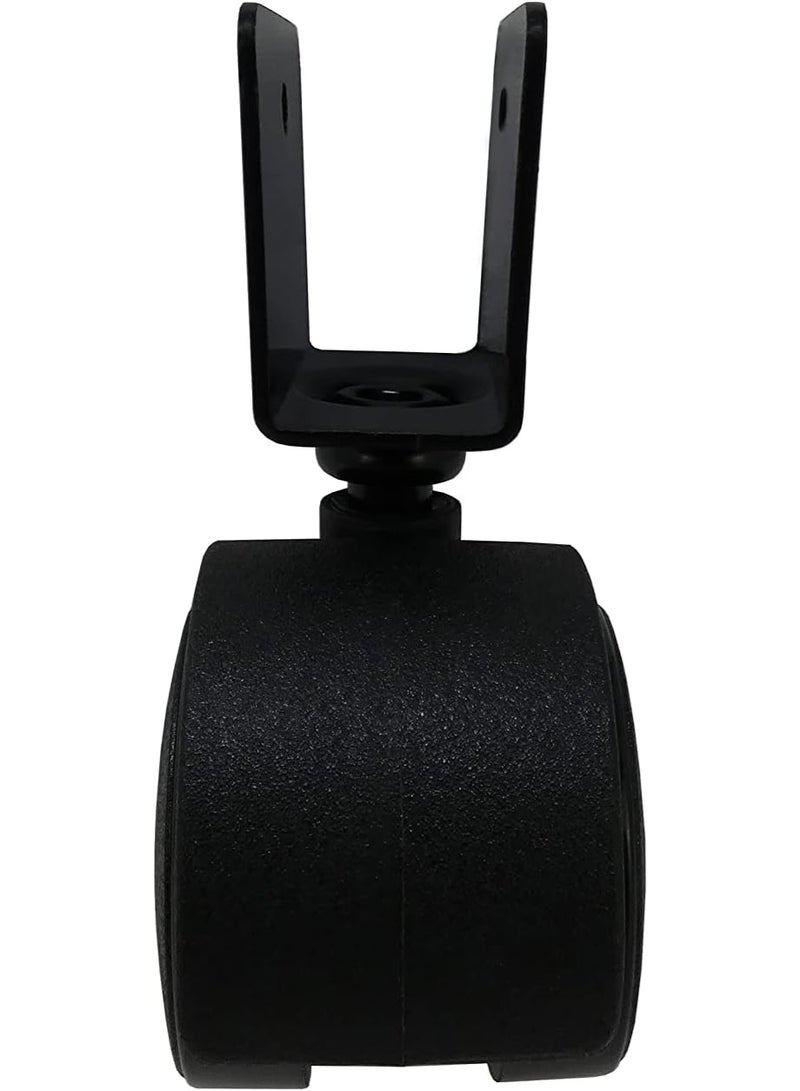 Shepherd Hardware 9420 1-5/8-Inch Office Chair Caster, Twin Wheel, 11/16-Inch U-Bracket, 40-lb Load Capacity, 2-Pack , Black - Image 3