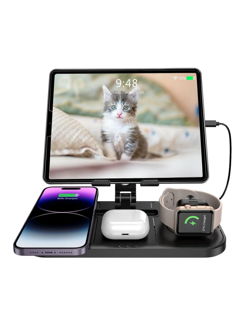 AROAQ - Charging Station for Apple Multiple Devices, Wireless Charger for iPhone 14 13 Pro Max, Wired Charger for iPad Charging Station, Charger Stand for iwatch 8/7, Multi Charger Station for AirP od Pro 3/2 - Image 1