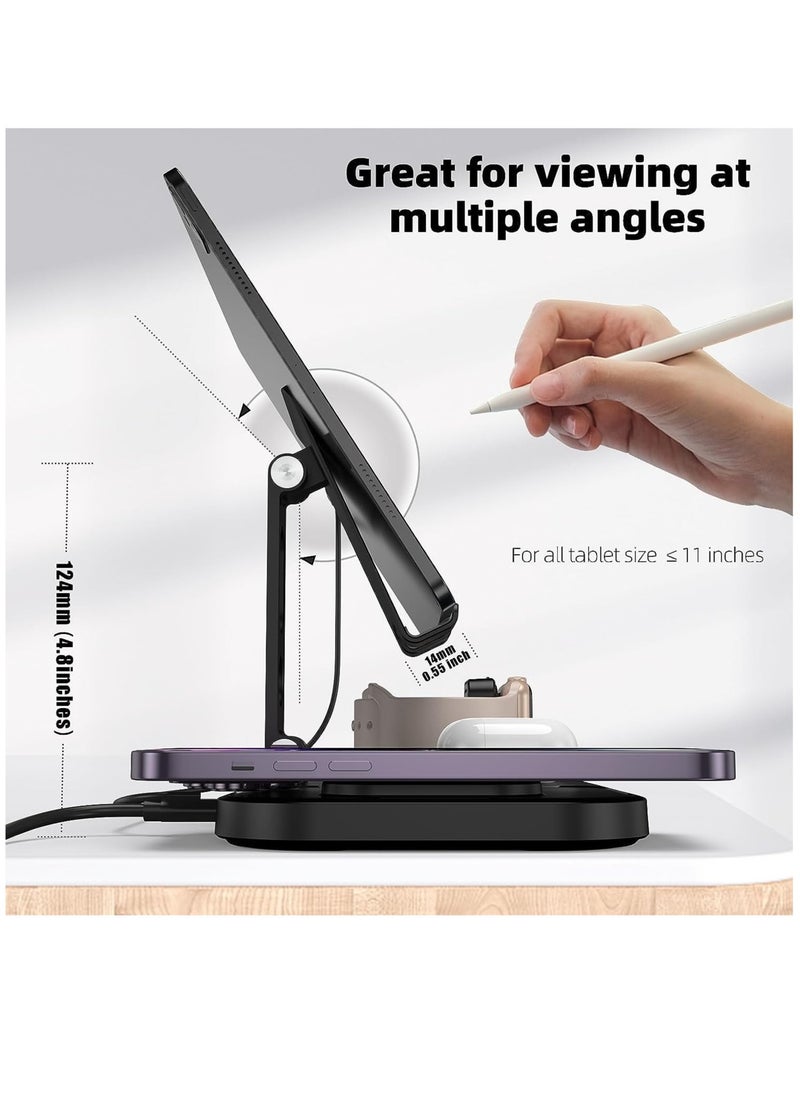 AROAQ - Charging Station for Apple Multiple Devices, Wireless Charger for iPhone 14 13 Pro Max, Wired Charger for iPad Charging Station, Charger Stand for iwatch 8/7, Multi Charger Station for AirP od Pro 3/2 - Image 1